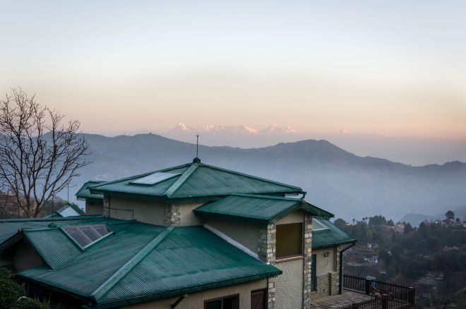 Main House Rooftop and Himalayas